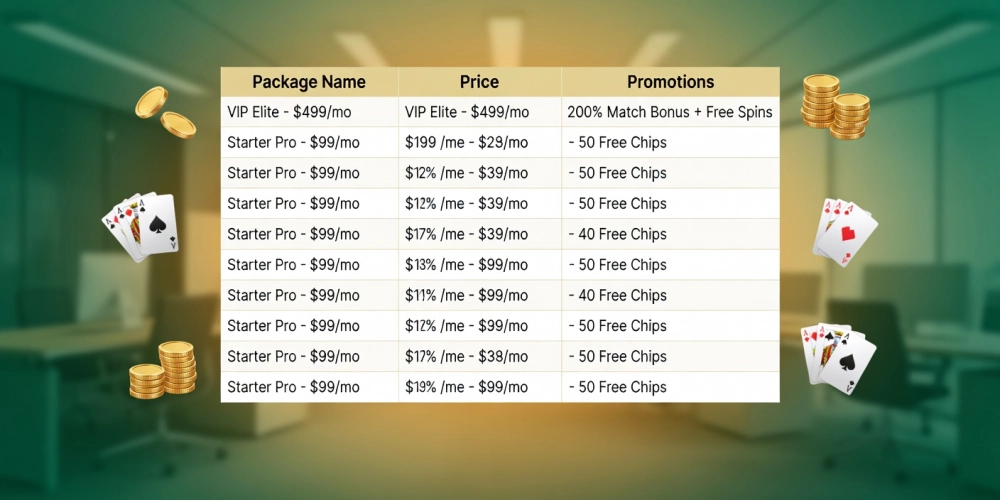 Bảng giá các gói dịch vụ casino nh88 cập nhật mới nhất năm 2025 với ưu đãi hấp dẫn