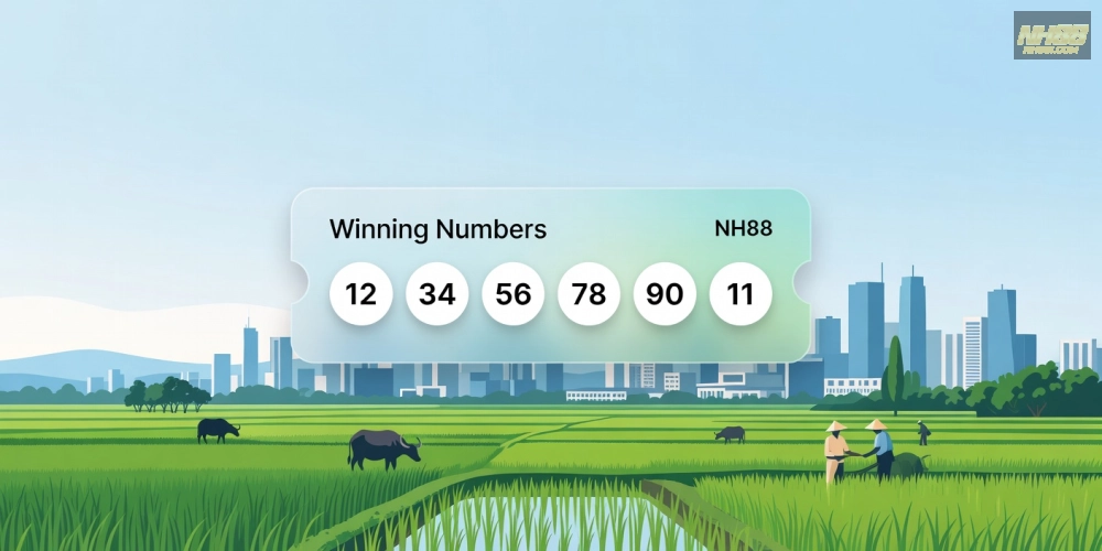 Minh họa khái niệm xổ số miền nam nh88 với hình ảnh vé số và kết quả