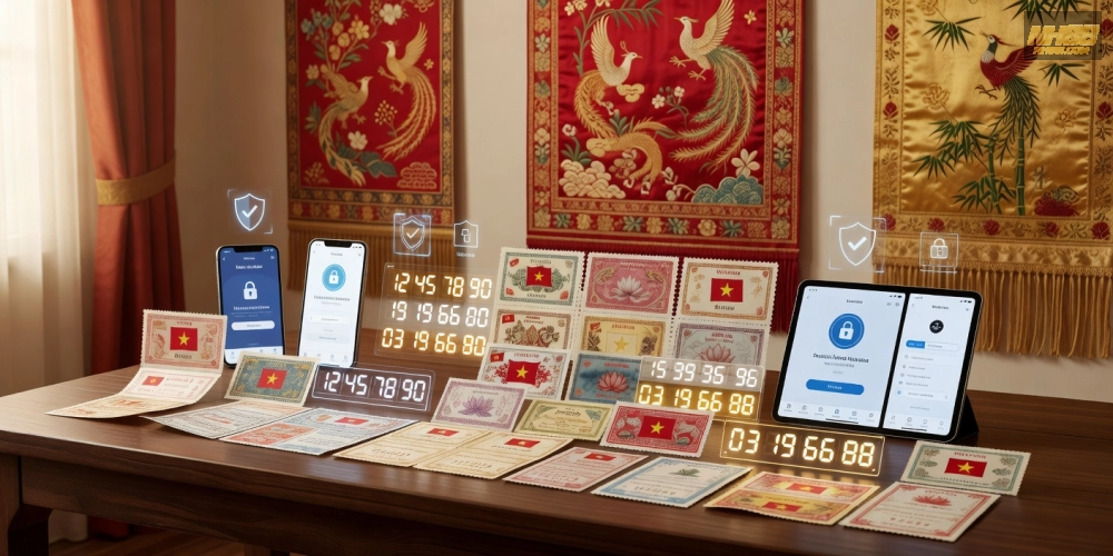 Hình minh họa khái niệm xổ số miền trung nh88 với các yếu tố truyền thống và hiện đại