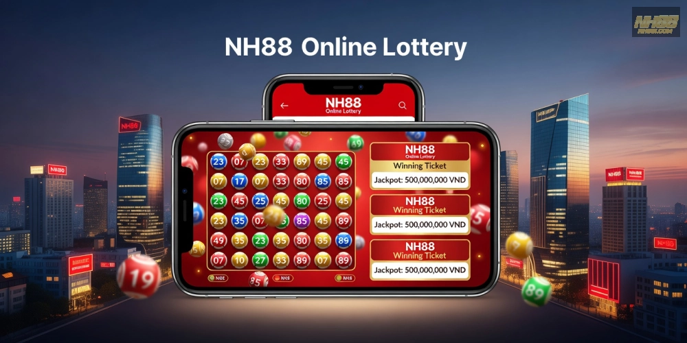 Minh họa giao diện xổ số hôm nay nh88 với kết quả cập nhật realtime