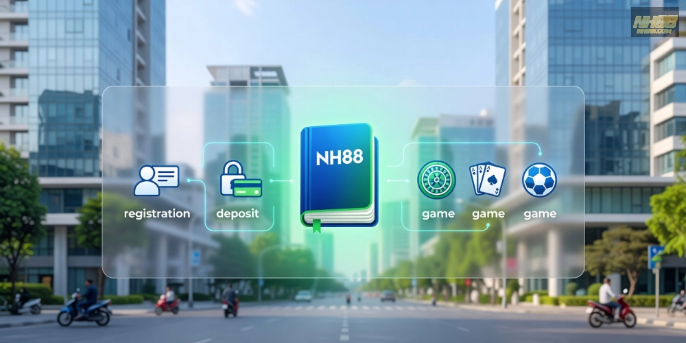 Hình minh họa khái niệm hướng dẫn NH88 dành cho người chơi mới bắt đầu