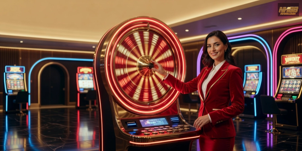 Minh họa khái niệm live casino slot games nh88 với giao diện hiện đại và dealer chuyên nghiệp