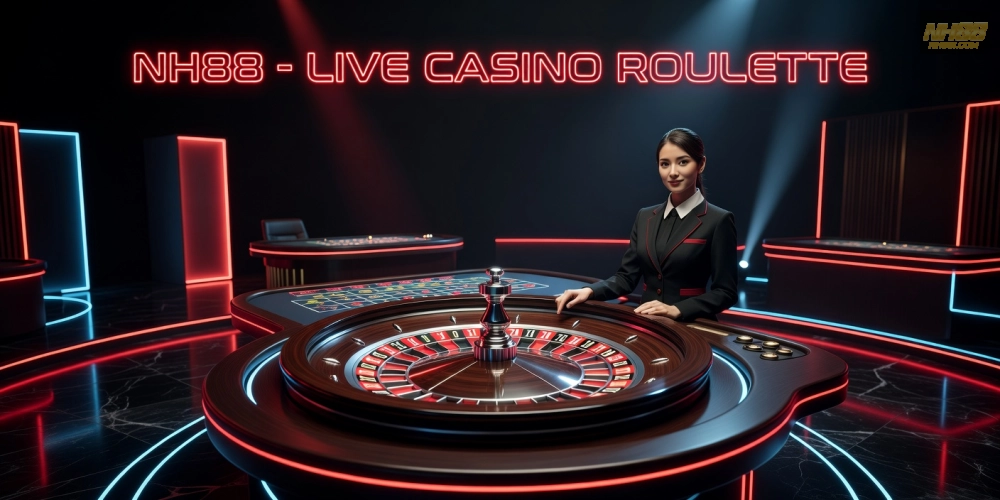 Giao diện roulette live casino nh88 hấp dẫn với bánh xe quay số thực tế