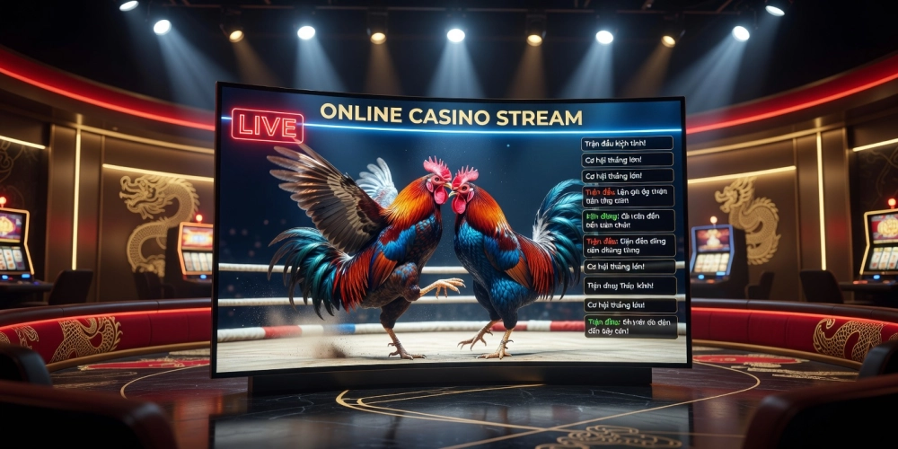 Minh họa khái niệm trực tiếp đá gà casino nh88 với hình ảnh trường gà hiện đại