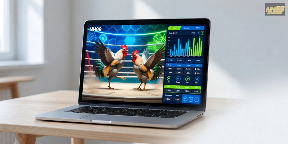 Ảnh minh họa livestream đá gà chất lượng cao trên nền tảng NH88 với giao diện chuyên nghiệp